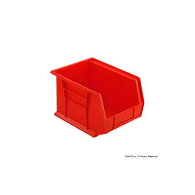 STORAGE BIN RED 10.75” X 8.25” X 7”