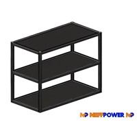 Shelf-Large Short-Tslot Panels-BLACK